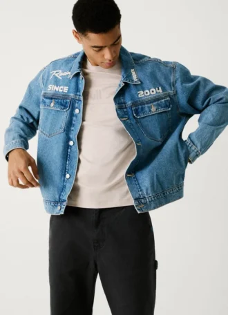 Veste en denim coupe décontractée