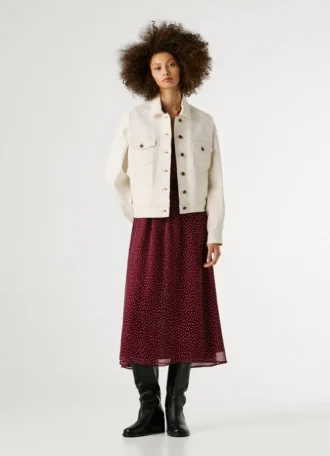Veste en denim coupe décontractée
