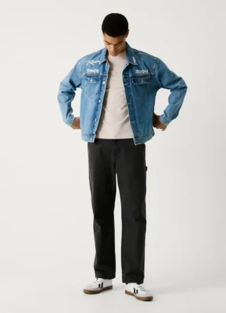 Veste en denim coupe décontractée
