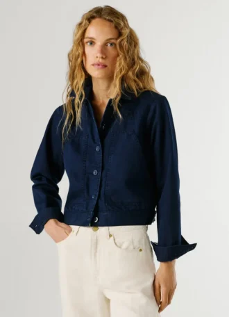 Veste en sergé à col chemise