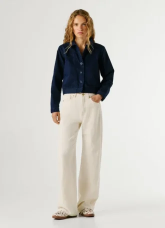 Veste en sergé à col chemise