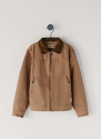 Veste en toile de coton avec col chemise