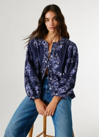 Veste à imprimé floral