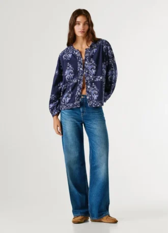 Veste à imprimé floral