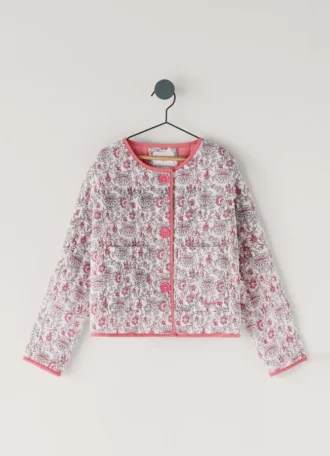 Veste matelassée à imprimé floral