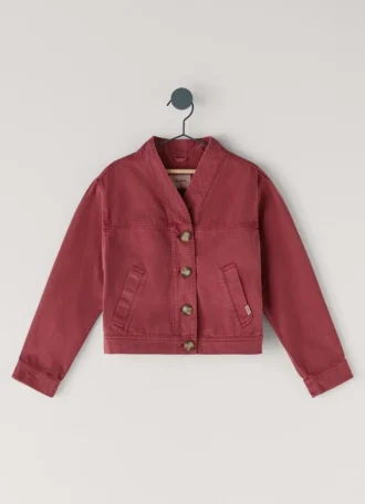 Veste teinte en pièce à col en V